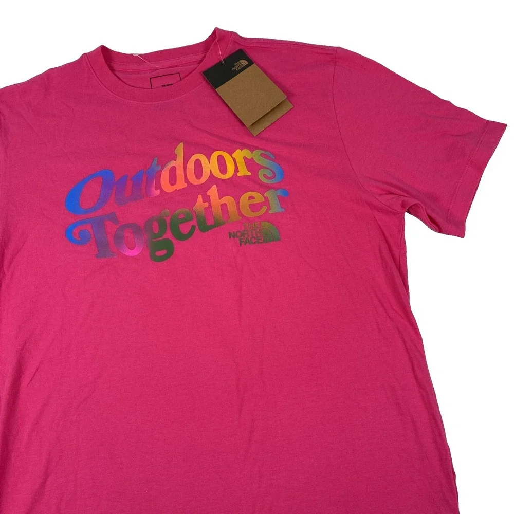 The North Face Pride Collection Outdoors Together Men's Pink T-Shirt Size M NWT